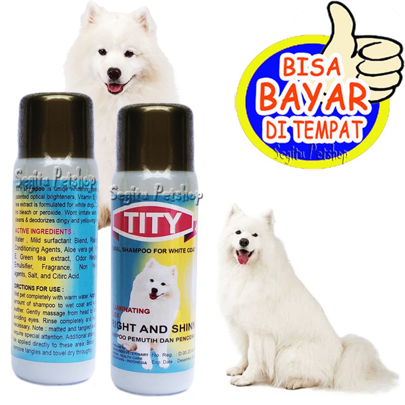 SHAMPO ANJING KHUSUS UNTUK BULU PUTIH SAMPO TITY DOG 125 ML