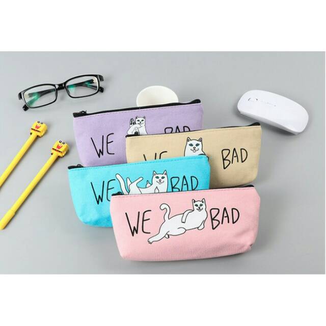 

Tempat Pensil Kanvas Kucing We Bad