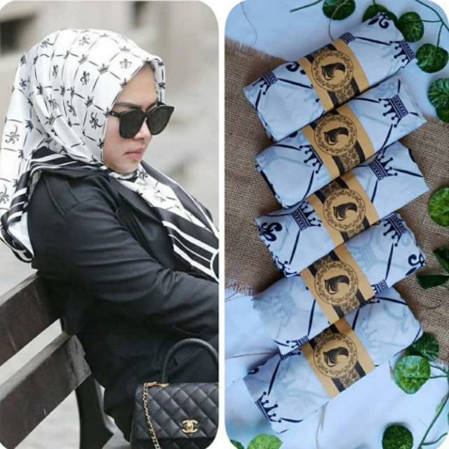 HIJAB SEGI EMPAT SYAHRINI KW PUTIH KERUDUNG DENAY KW WHITE TERBARU