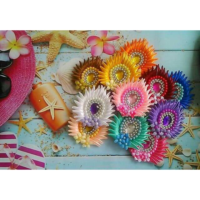 Bros merak kanzashi