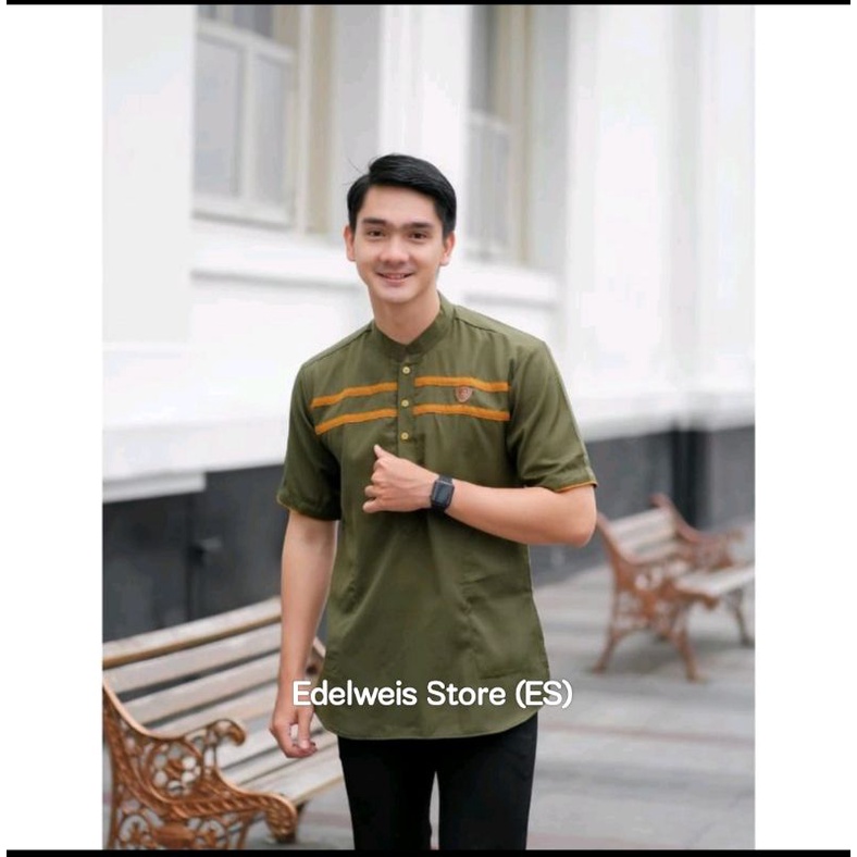 Koko kurta army lengan pendek dewasa