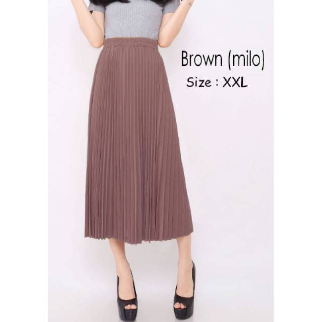 Rok - rok plisket payung 7/8 size XXL
