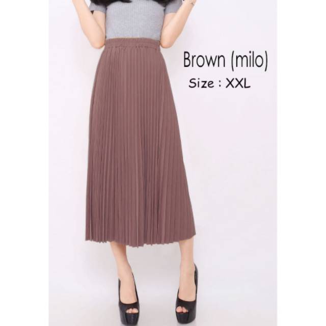 ROK PLISKET WANITA 7/8 SIZE XXL (BAHAN HYGET SUPER)