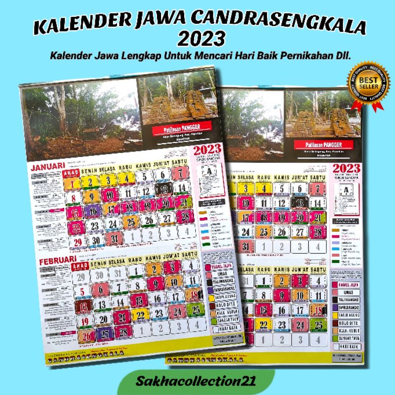 GROSIR KALENDER JAWA 2023 LENGKAP-KEJAWEN-WUKU CANDRASENGKALA