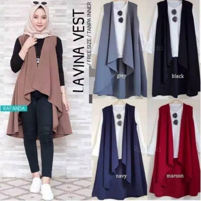 Lavina vest Cardigan / Kardigan Wanita / Outer Fashion Muslim