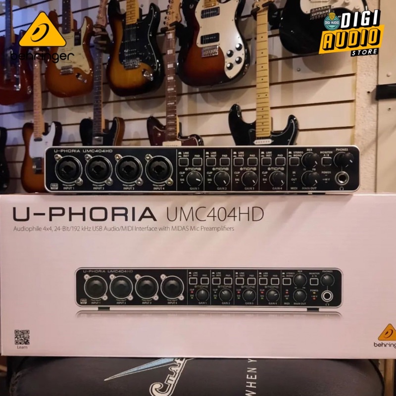 Behringer U-Phoria UMC404HD Soundcard USB Audio Interface Recording Multitrack