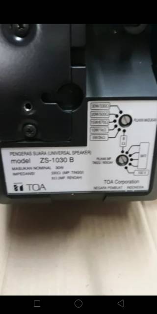 Speaker TOA ZS-1030B. ORIGINAL TOA