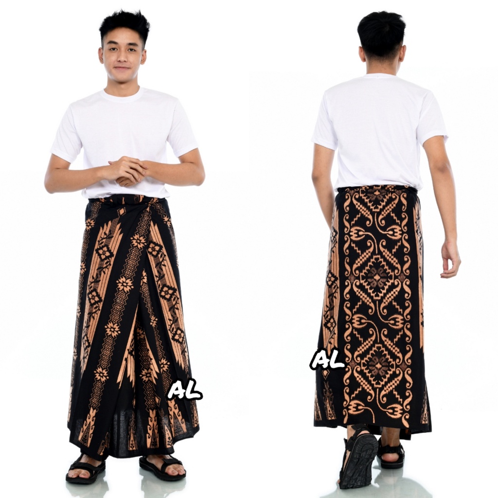 sarung modern / sarung santri masa kini / sarung pria dewasa / sarung batik motif wadimor hitam