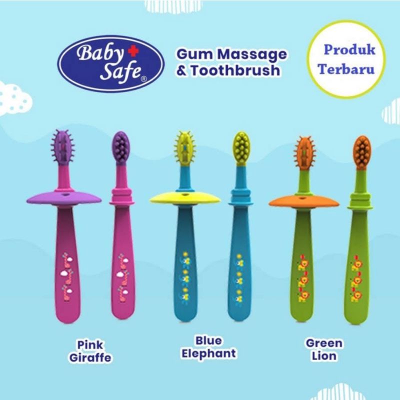 Baby Safe Gum Massage &amp; Toothbrush Sikat Gigi Bayi Anak Baby Safe