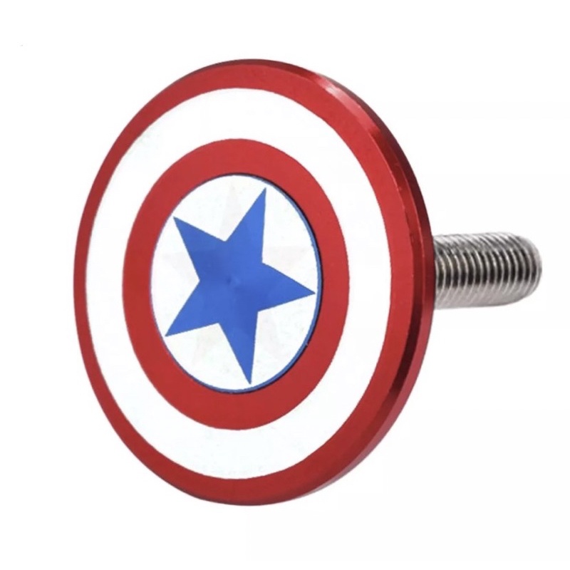 Cover tutup headset top cap motif captain america 28.6 mm 28.6mm sepeda headset stem mtb seli balap lipat folding bike roadbike road bike