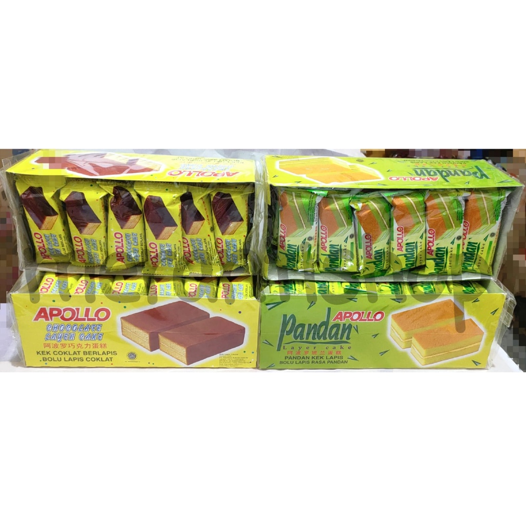 

APOLLO BOLU ORIGINAL MALAYSIA Pandan & Coklat 24Bungkus