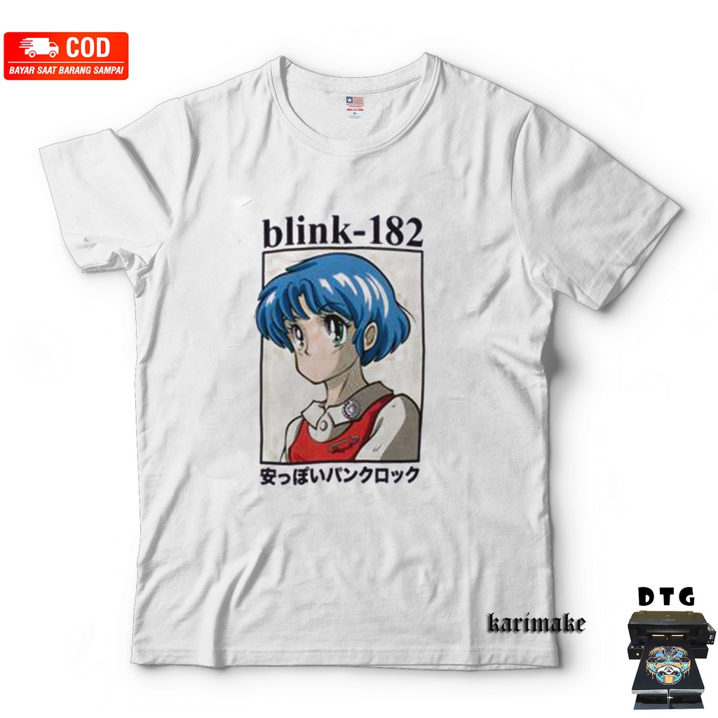 Blink 182 ANIME RINGER t shirt -kaos band musik pop punk merch