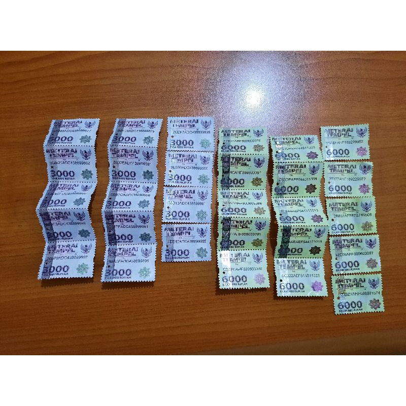 Materai 6000 Meterai 6000 Materai 3000 Meterai 3000