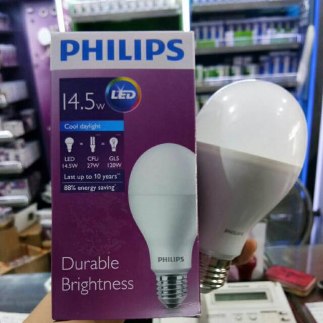 Bola lampu PHILIPS LED BULB 14,5watt Putih 6500k | lampu led philips | philips hemat energi