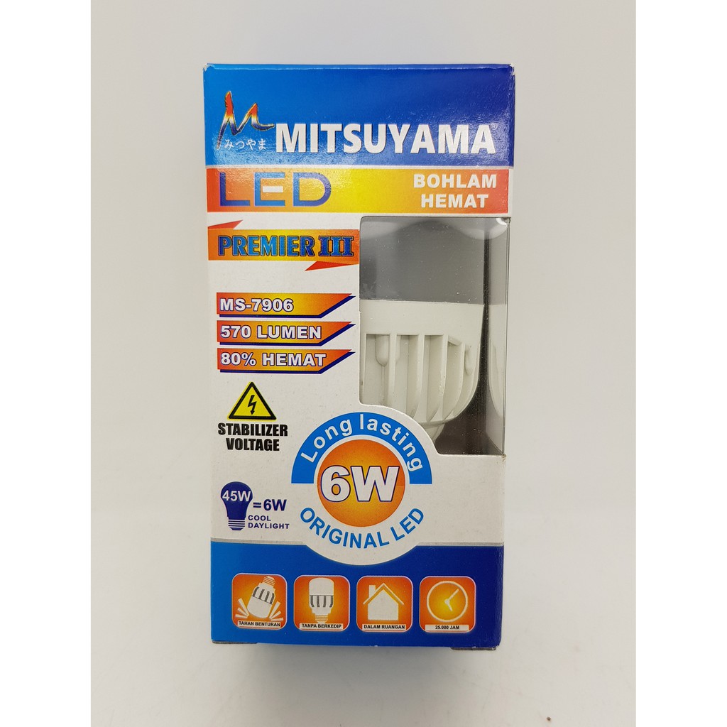 Lampu LED 6 watt PREMIER III Model CAPSULMerk MITSUYAMA GARANSI 1 THN