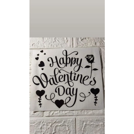 Custom Sticker Balon PVC Happy Valentine's Day
