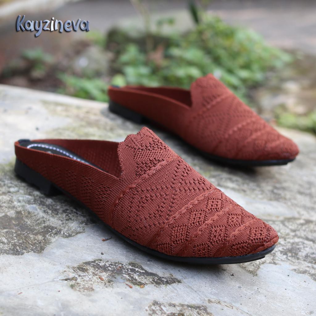 KAYZINEVA Sepatu Flat Wanita Safari Rajut  (HY45)