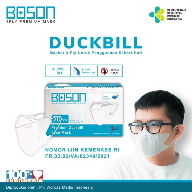 Masker DUCKBILL BOSON 3Ply Isi 20