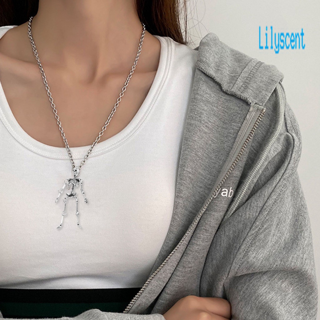 Kalung Bentuk Tengkorak Gaya Vintage Adjustable Untuk Wanita