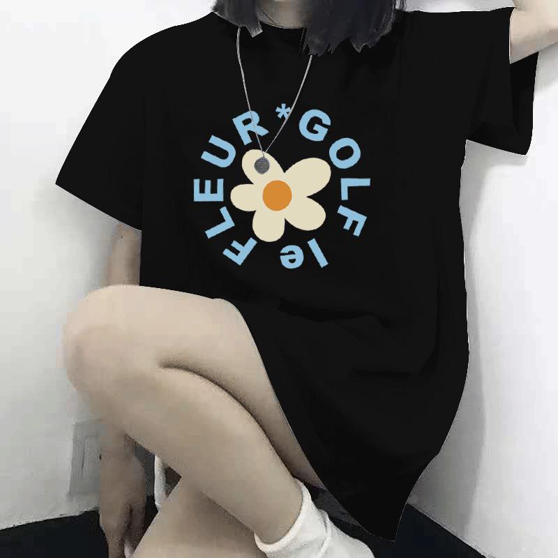 Overtee Daisy Besar // Tshirt Oversize Wanita Lengan Pendek - 100% Import