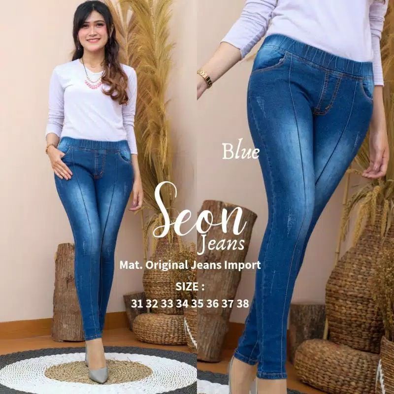 #CELANA JEANS CEWEK//SEON JEANS BLUE GREN