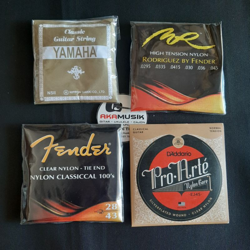 Senar nylon untuk gitar dan gitarlele satu set 1 sampai 6