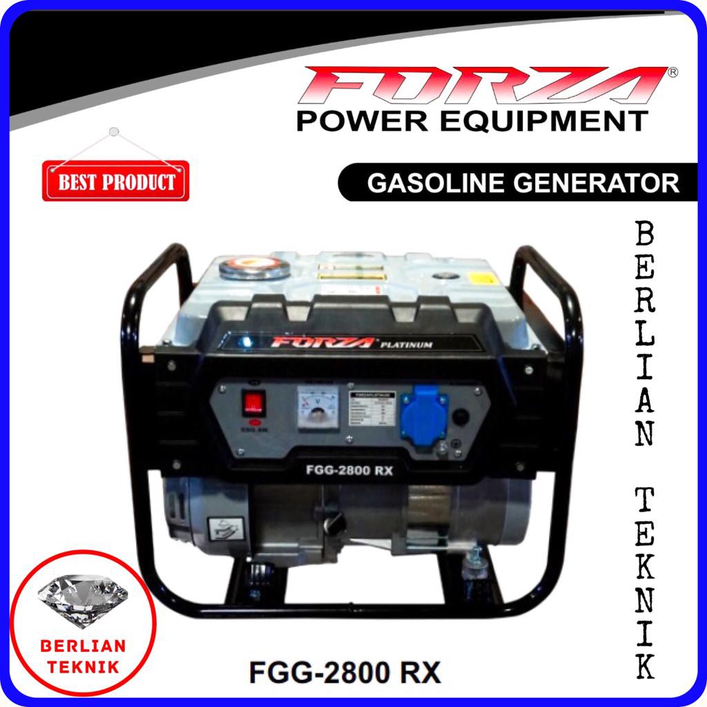 Gasoline Generator Mesin Genset Bensin Forza 2800 / 1000 Watt Recoil