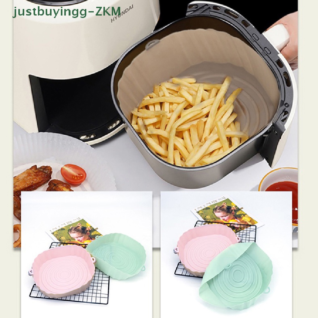 (justbuyingg) Loyang Air Fryer Bahan Silikon Anti Lengket Ukuran 18cm