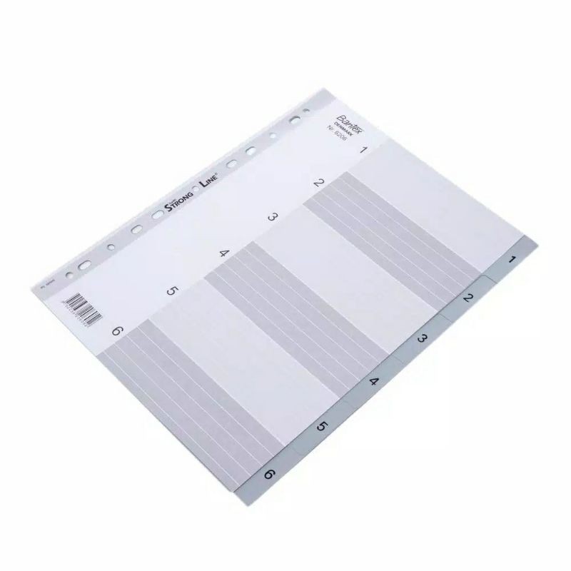 

Bantex PP Pembatas Binder Divider Size A4 6 Lembar Index Numeric