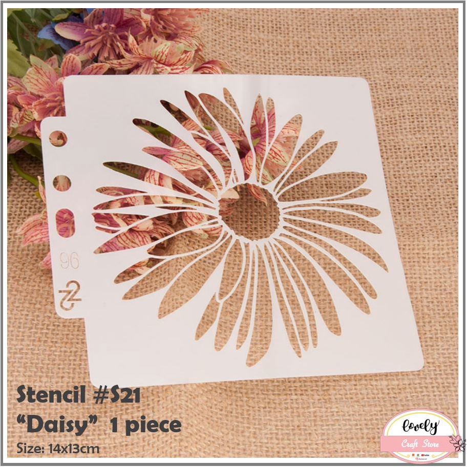 

LovelyCraftStore | S21 plastic stencil cetakan stensil lukis, craft, kue cake, scrapbook - plastik stensil bunga
