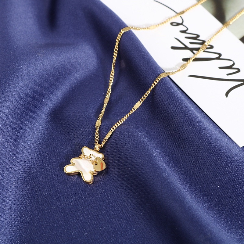 kalung teddy lucu imut titanium original terlaris termewah tercantik terkeren