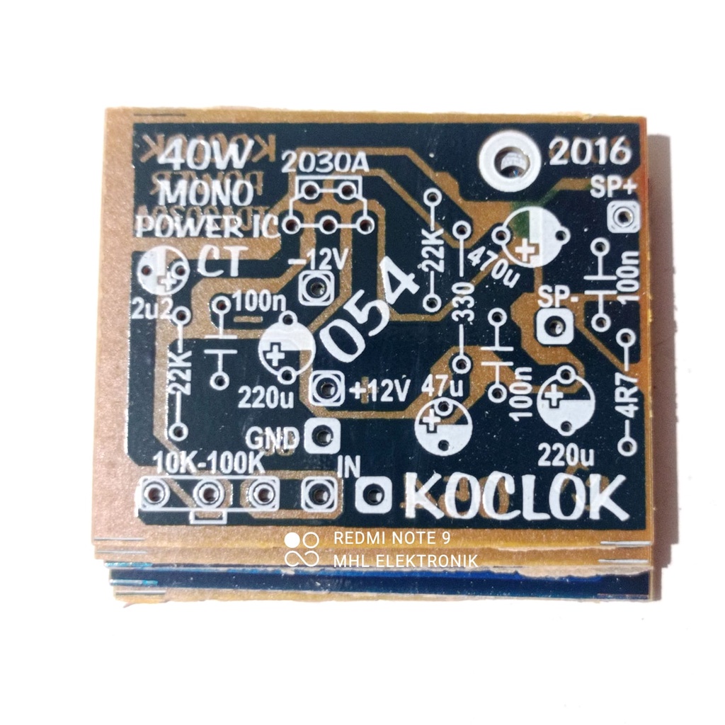 PCB Amplifier Mono 40Watt IC TDA2030A 2030A Power Mobil BTL CT KOCLOK 054