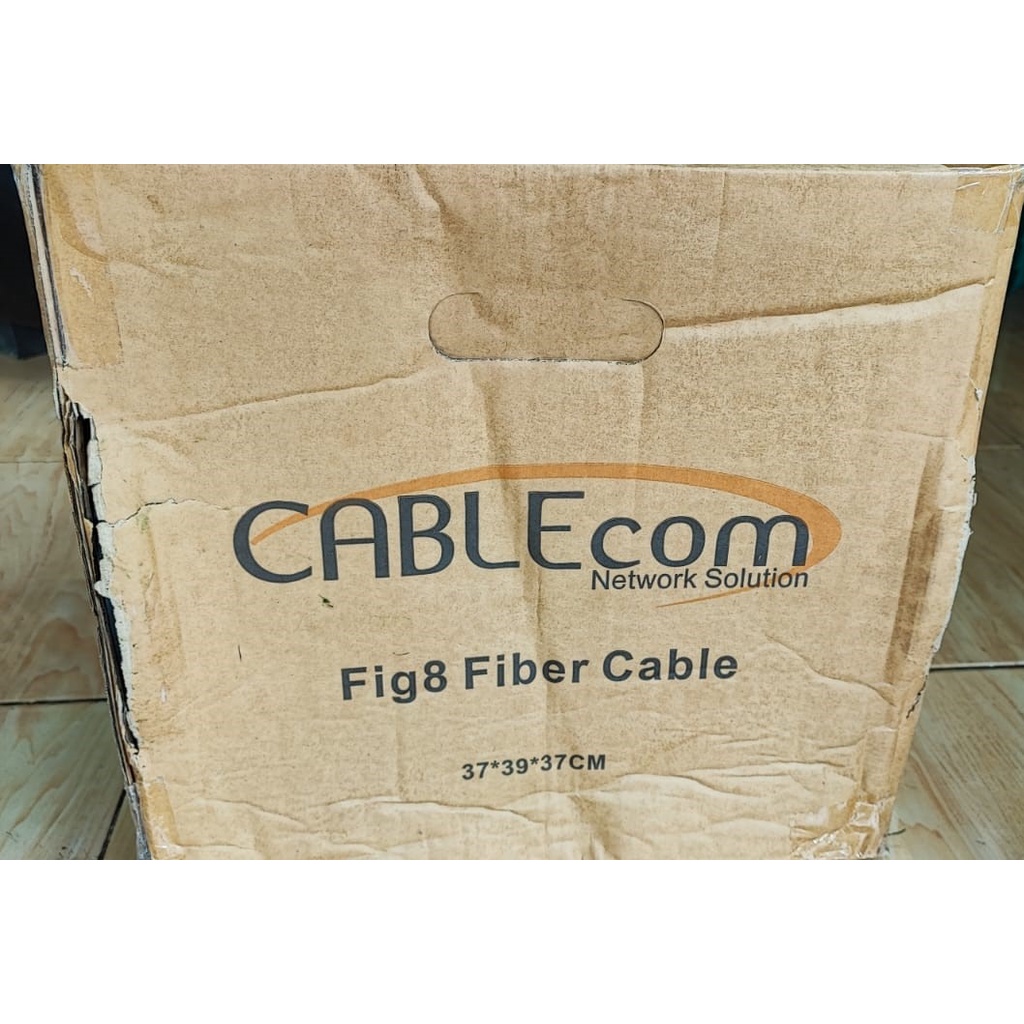 KU Mini 4 Core Fig 8 CABELcom / Kabel FO bulat 4 core Fig8 Panjang 1km Fiber FTTH