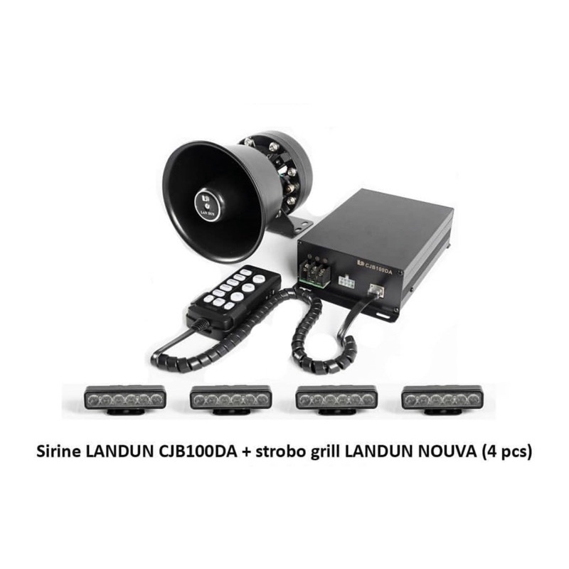 toa sirine landun cjb100da + strobo landun nouva 4pcs