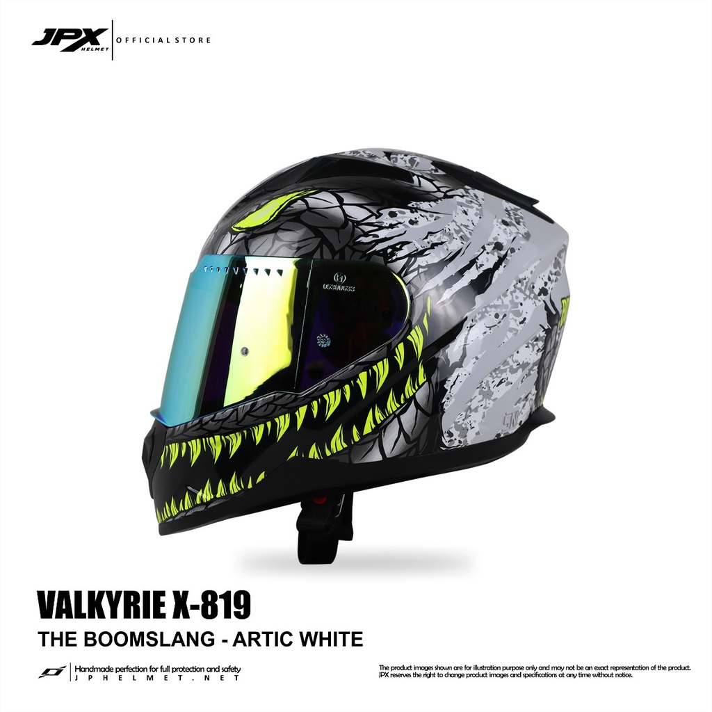 HELM JPX X-819 VALKYRIE BOOM SLANG ( ONGKIR 2KG ) - JPX BOOMSLANG HELM FULL FACE JPX ORI