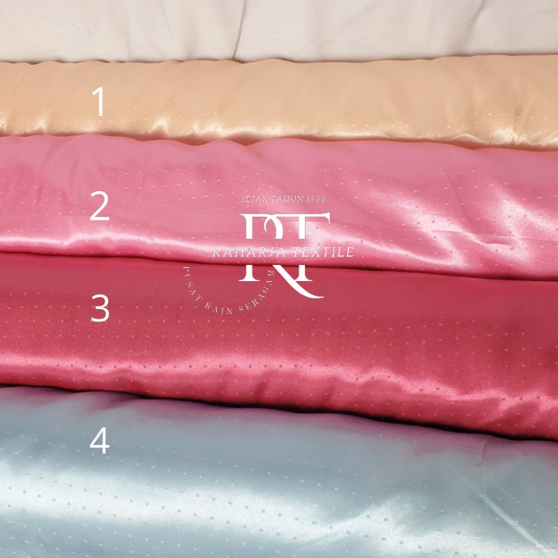 Kain Satin Bintik | Bahan Satin Gorden | Bahan Eceran Meteran