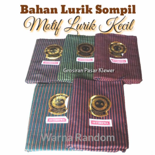 Kain Tenun Lurik Surjan ATBM Sompil Motif Lurik Kecil