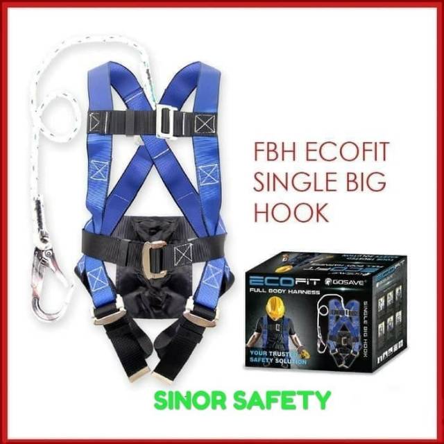 Full Body Harness Single Big Hook Ecofit Plus Tali Dada Safety GOSAVE