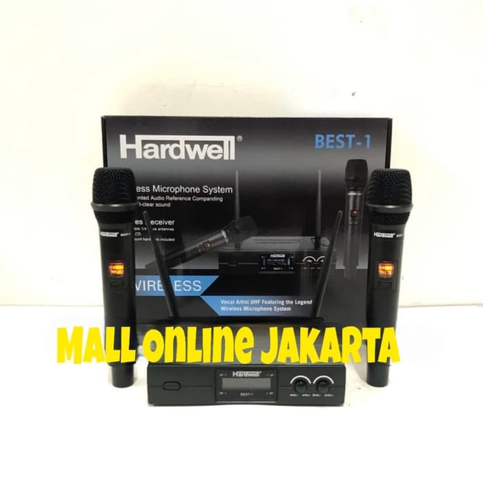 mic wireless hardwell best 1 handheld dual microphone pegang handel