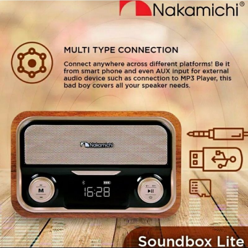Nakamichi Speaker Soundbox Lite RETRO - Cokelat
