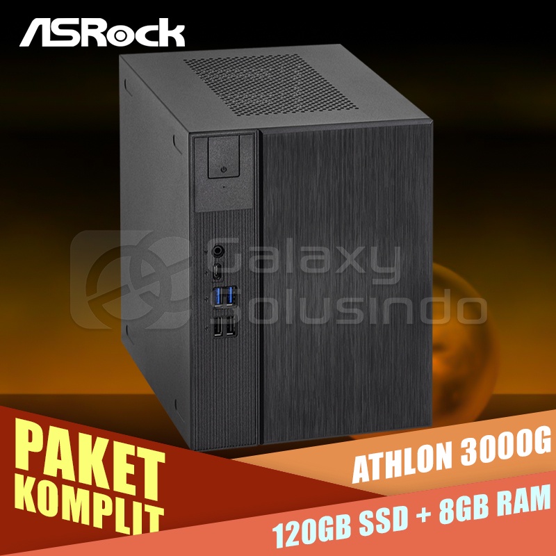 PAKET Asrock DESKMEET X300 - AMD Athlon 3000G + SSD 128GB + Memory 8GB