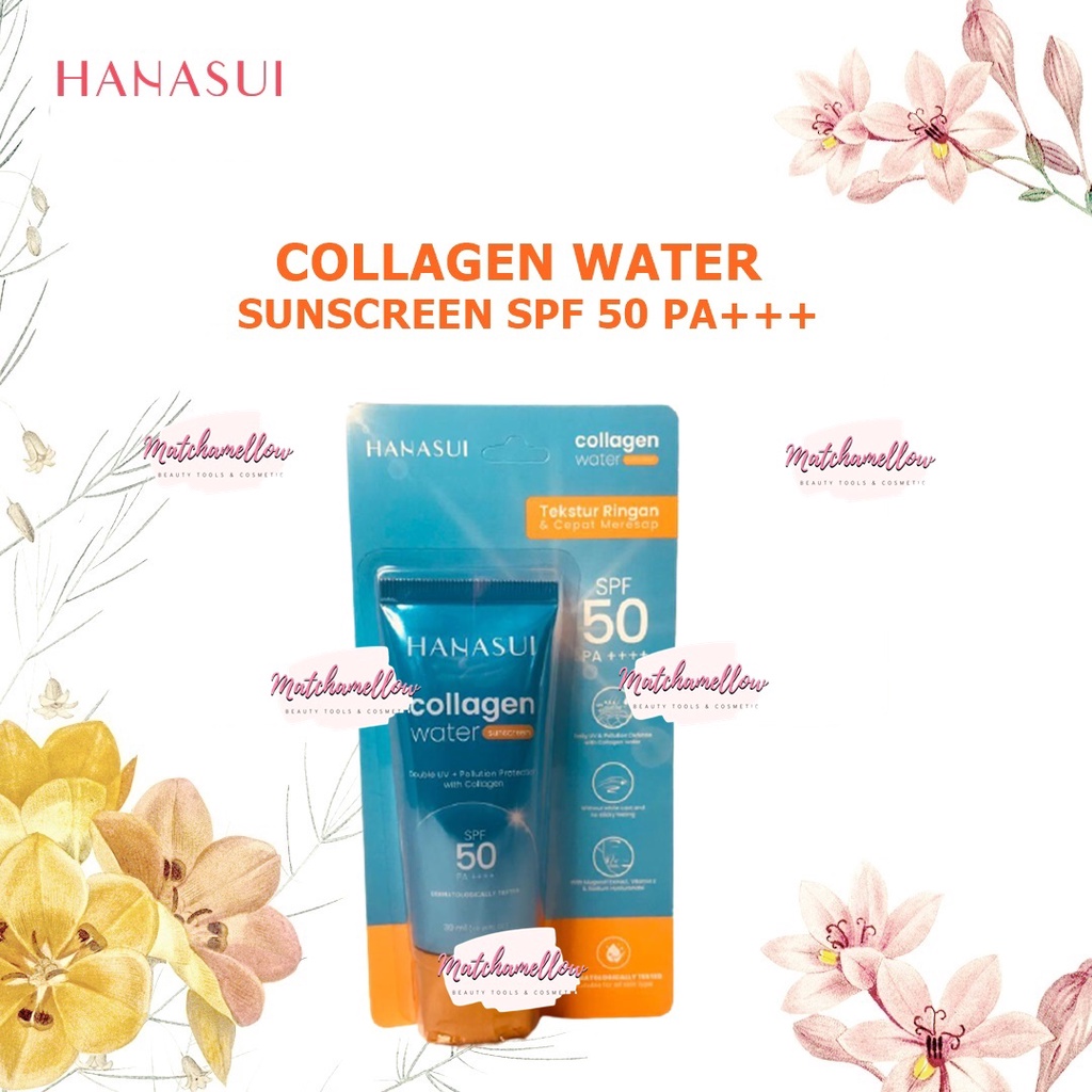 ❄️MATCHA❄️HANASUI COLLAGEN WATER SUNSCREEN - SUNBLOCK SPF 50PA+++ BPOM ORIGINAL