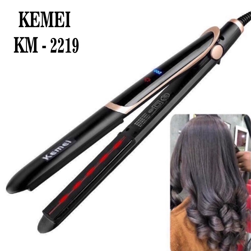 HOPE STORE - Catokan kemei KM-2219 Infrared original - Pengeriting rambut pelurus rambut - catok rambut kemei-2219