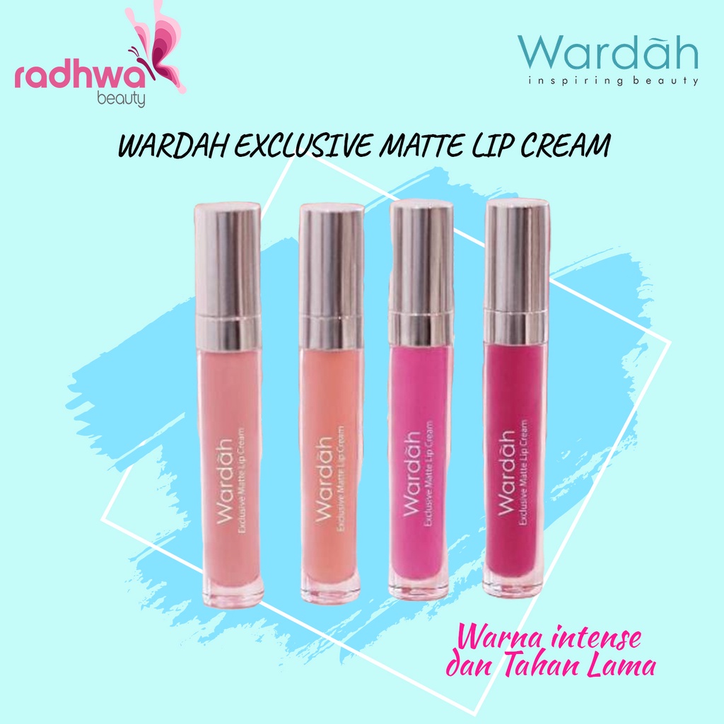 Wardah Exclusive Matte Lip Cream Tahan Lama / Lipstick Wardah Eksklusif Long Lasting Warna Intense