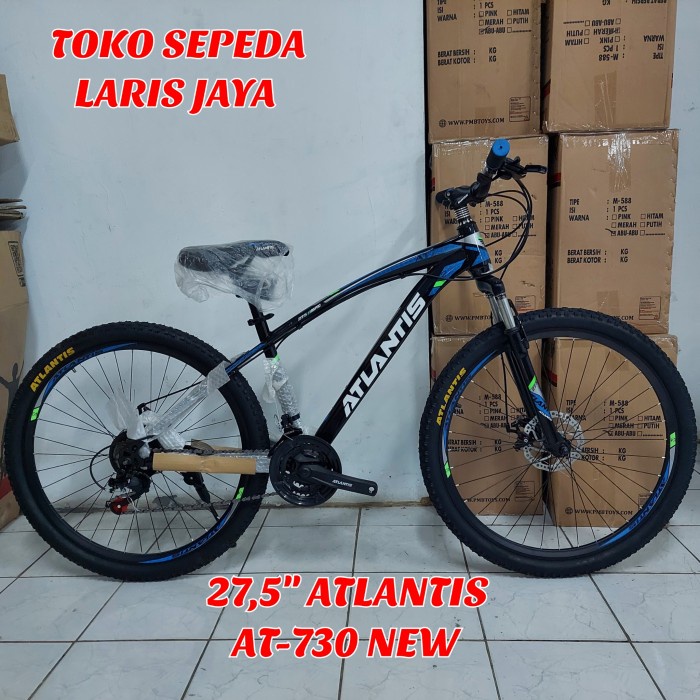 SEPEDA GUNUNG ATLANTIS MTB 27,5 ATLANTIS AT-730 TERBARU - BLACK BLUE