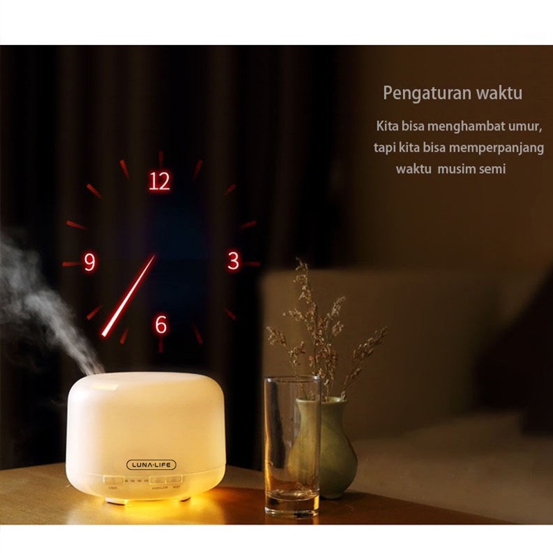 Luna Aroma Diffuser Humidifier GARANSI 3 TAHUN OFFICIAL Air Purifier LED Difuser With Remote