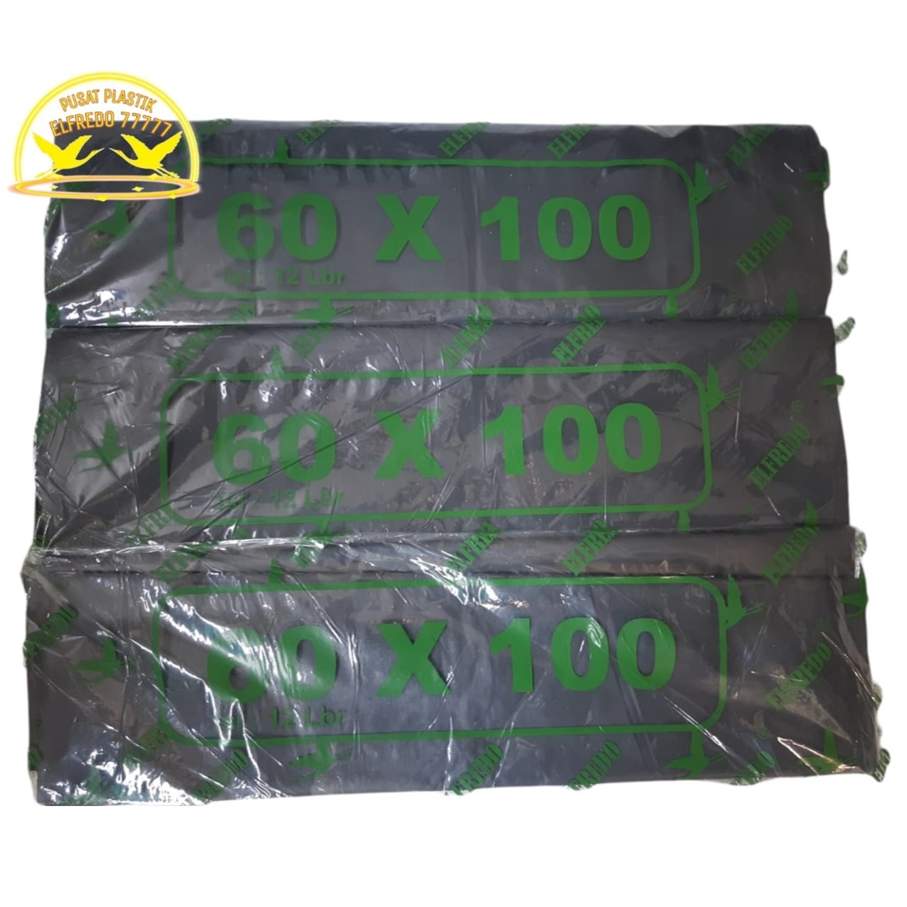 KANTONG PLASTIK SAMPAH / TRASH BAG UKURAN 60X100 ISI 12 LEMBAR