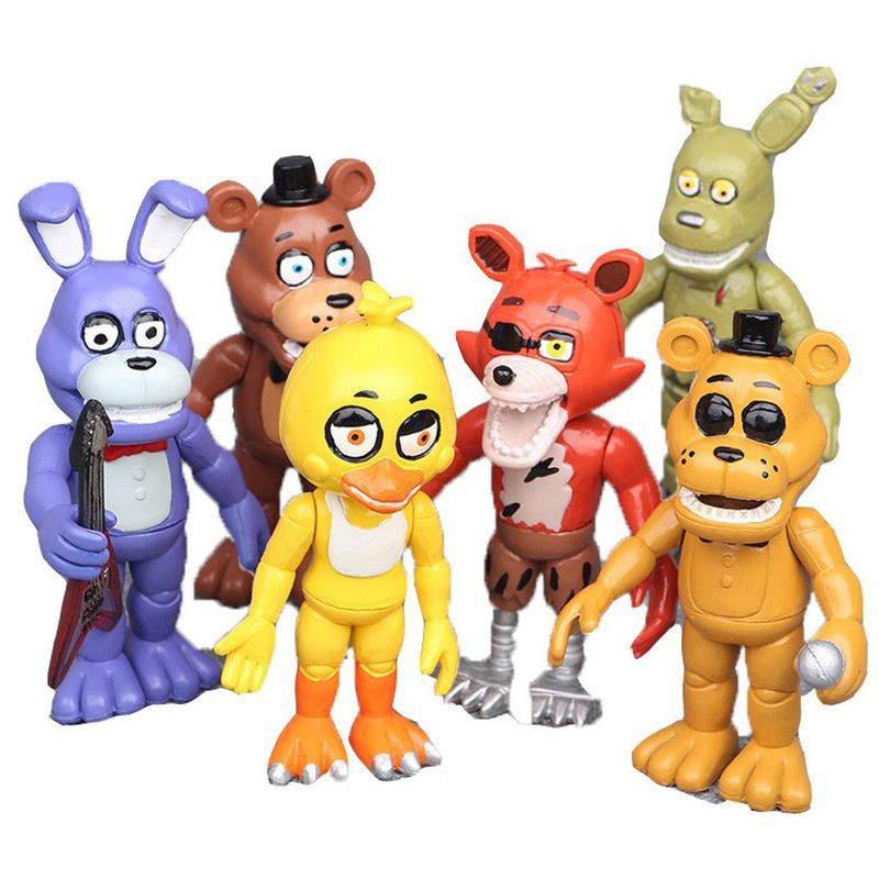 6pcs FNAF Five Nights At Freddy's Action Figures Mini Figurines Fans Gift