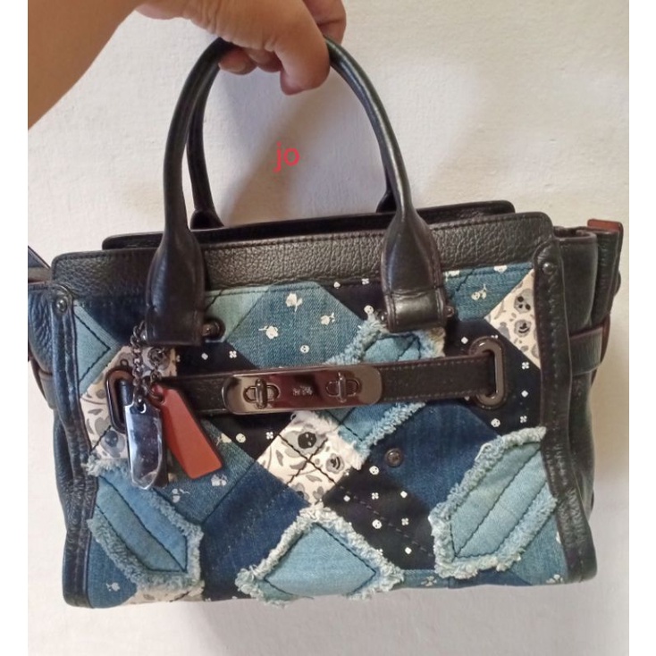 Coach Swagger Patchwork Denim Preloved