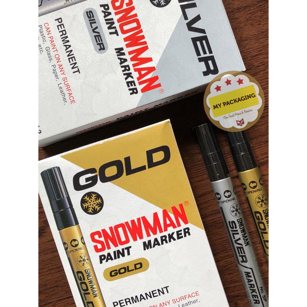 Spidol SNOWMAN Permanent GOLD / Spidol EMAS GP-12 (Besar)